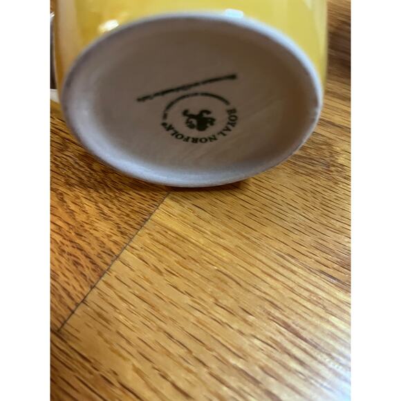 Set of 2 Royal Norfolk Mambo primary tri color coffee mugs Preowned Excellent - Picture 3 of 3